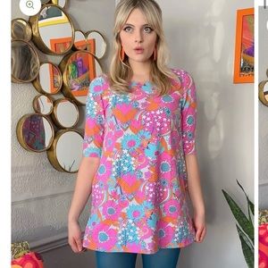 Blue Platypus Mini Flower Power Dress NWOT